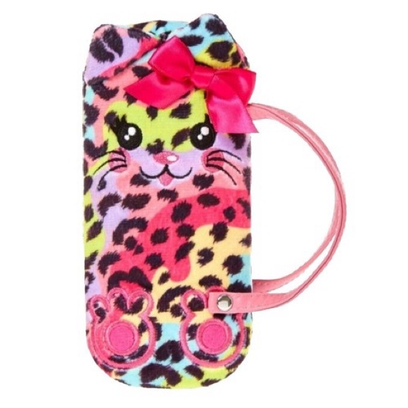 Claire's Club Kitty Cat Animal Cheetah Leopard Print Eye Glasses Sunglasses Case - Picture 1 of 12